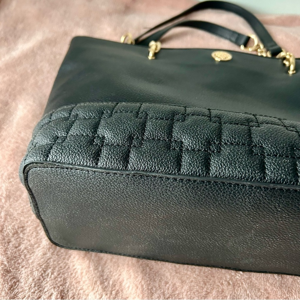 Anne Klein Black Tote Bag with Gold Accents - Picture 7 of 7